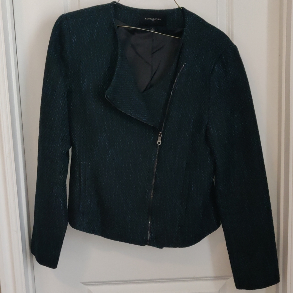 Banana Republic Tweed Moto Jacket
